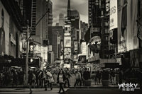 写实街景黑白纽约_图赏